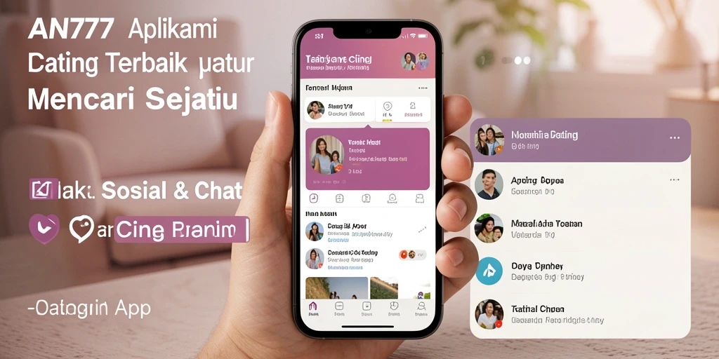 Tampilan antarmuka AN777 yang menarik untuk Dating App.