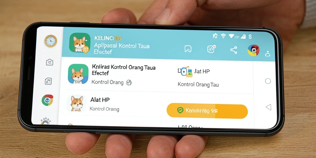 Antarmuka KELINCI88 dengan fitur kontrol orang tua yang intuitif.