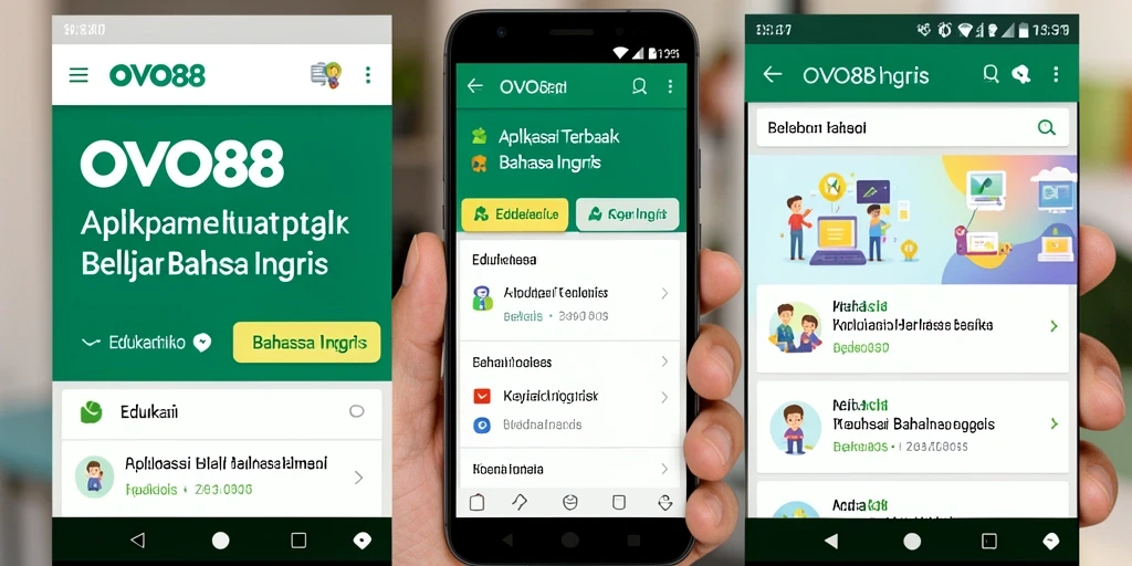 Antarmuka OVO88 yang menarik untuk belajar Bahasa Inggris.