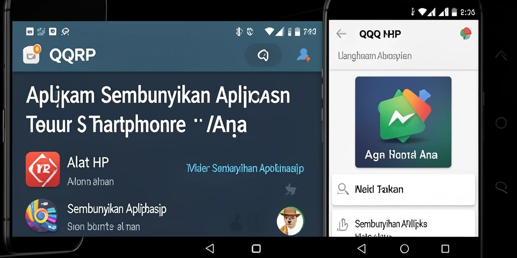 Screenshot utama QQRP menampilkan fungsi Sembunyikan Aplikasi yang intuitif.