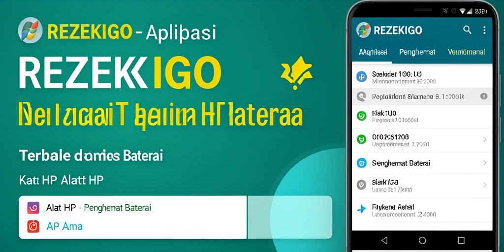Screenshot antarmuka aplikasi REZEKIGO yang menunjukkan fitur penghemat baterai.