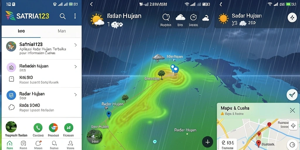 Tampilan antarmuka SATRIA123 menampilkan radar hujan yang informatif dan interaktif.