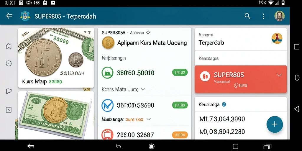 Tampilan antarmuka aplikasi SUPER805 yang informatif dan mudah digunakan.
