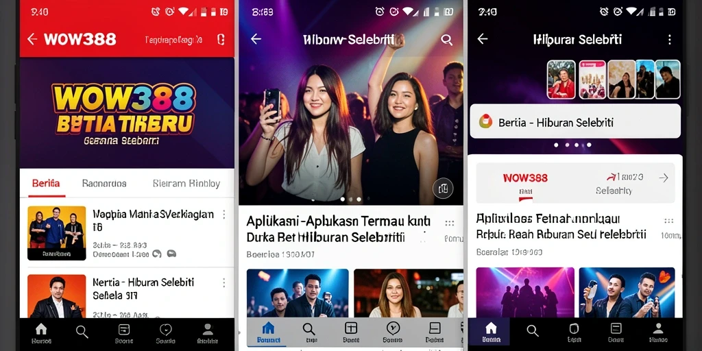 Antarmuka WOW388 yang informatif dan menarik untuk berita selebriti.
